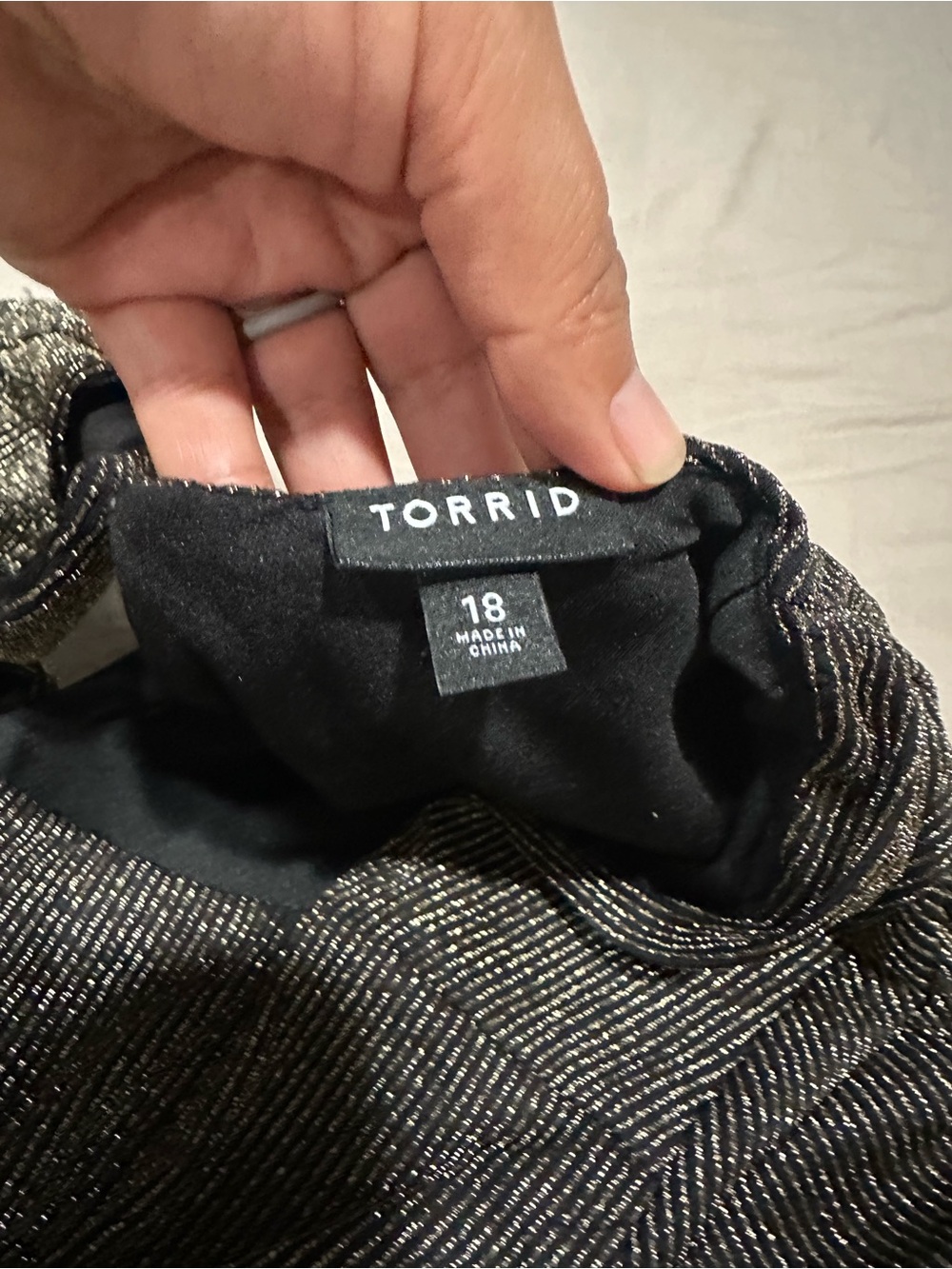 torrid Metallic Square-Neck Jumpsuit in Charcoal Shimmer - Picture 4 of 10